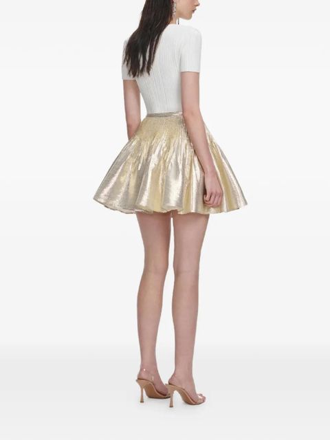 Self-Portrait lace trim top - White