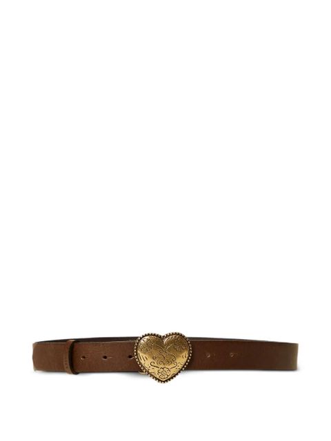 TWINSET heart leather belt - Brown - zdjęcie produktu nr 1