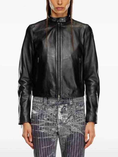 Diesel L-Ayla leather biker jacket - Black