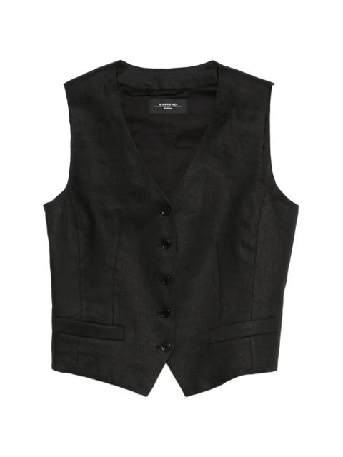 Weekend Max Mara button V-neck waistcoat - Black - zdjęcie produktu nr 1