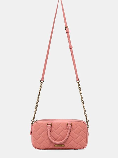 Kurt Geiger London torebka zamszowa KENSINGTON kolor różowy 3580957219