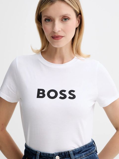 BOSS Orange t-shirt bawełniany BOSS ORANGE damski kolor biały 50501139