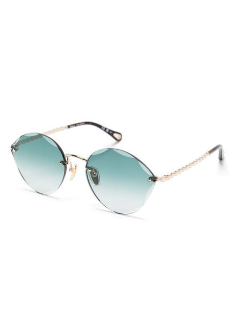 Chloé Eyewear cat-eye sunglasses - Gold - zdjęcie produktu nr 2