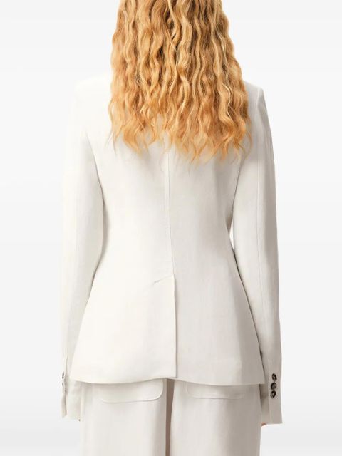 AMI Paris double breasted patch blazer - Neutrals