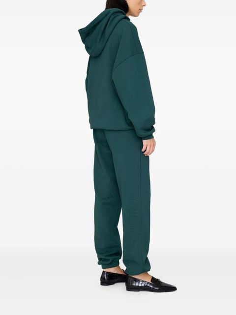 ANINE BING monogram-embroidered track pants - Green