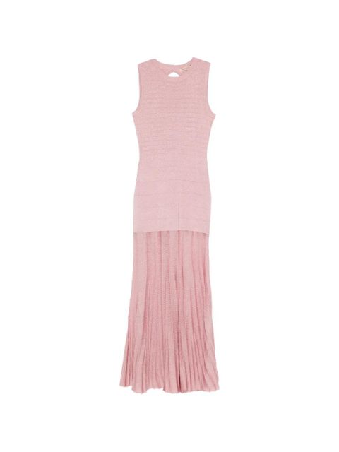 TWINSET pleated cut-out maxi dress - Pink - zdjęcie produktu nr 1