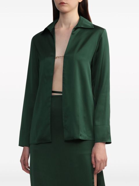 Jacquemus La Chemise Notte satin shirt - Green