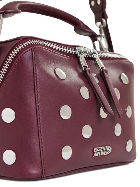 Essentiel Antwerp Imona stud-embellished shoulder bag - Red