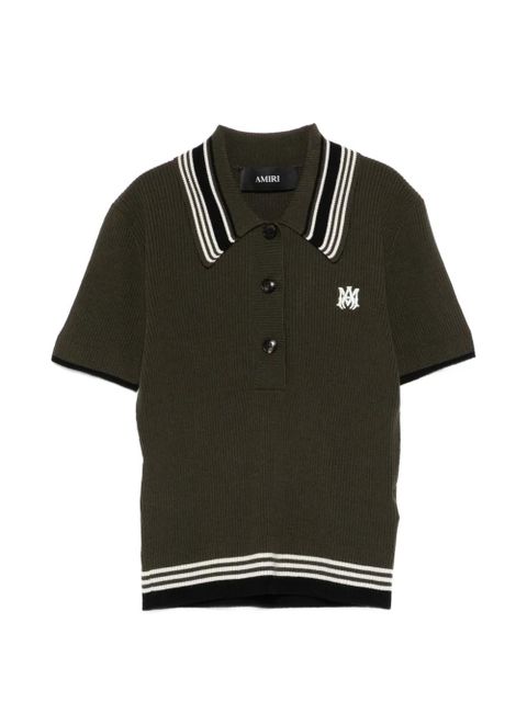 AMIRI logo-embroidered polo top - Green - zdjęcie produktu nr 1