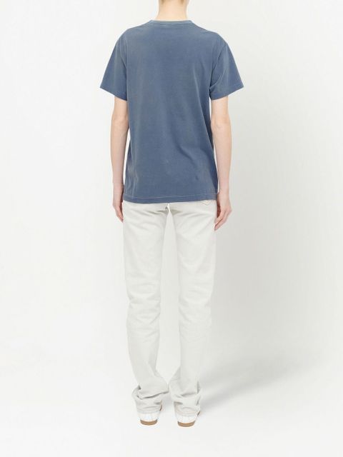 Maison Margiela logo-print jersey T-shirt - Blue - zdjęcie produktu nr 2