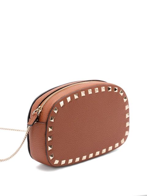 Valentino Garavani mini Rockstud chain cross body bag - Brown