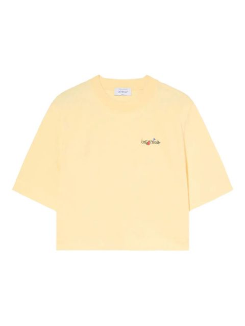 Off-White arrow floral logo crop top - Yellow - zdjęcie produktu nr 1