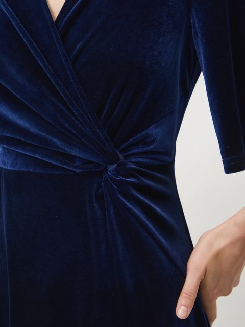 Medicine sukienka kolor granatowy midi rozkloszowana