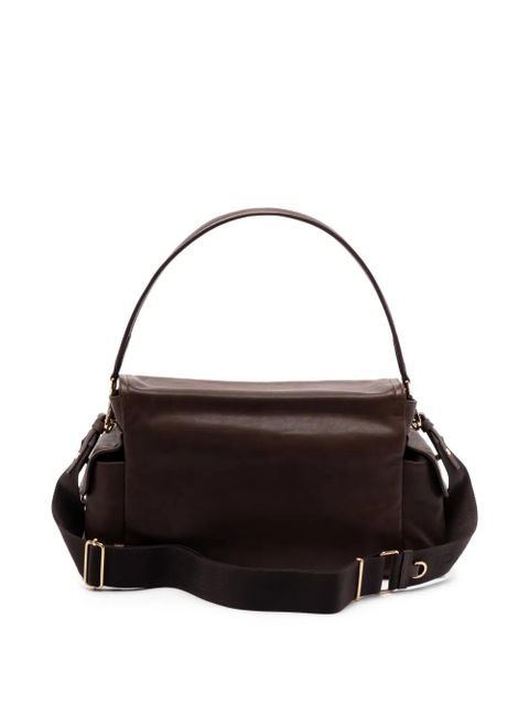 Prada large Explore leather shoulder bag - Brown