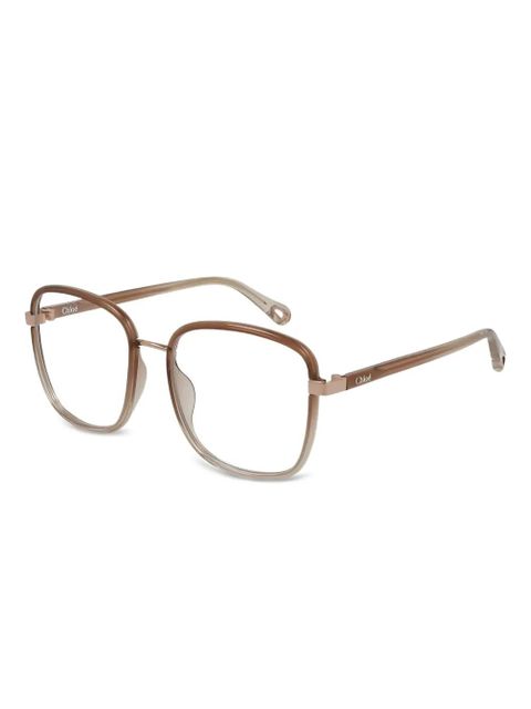 Chloé Eyewear CH0034O square-frame glasses - Brown - zdjęcie produktu nr 1