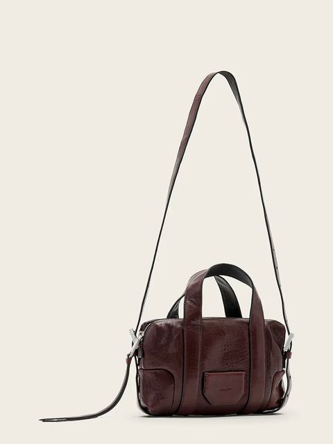 AllSaints torebka skórzana kolor brązowy W510XD