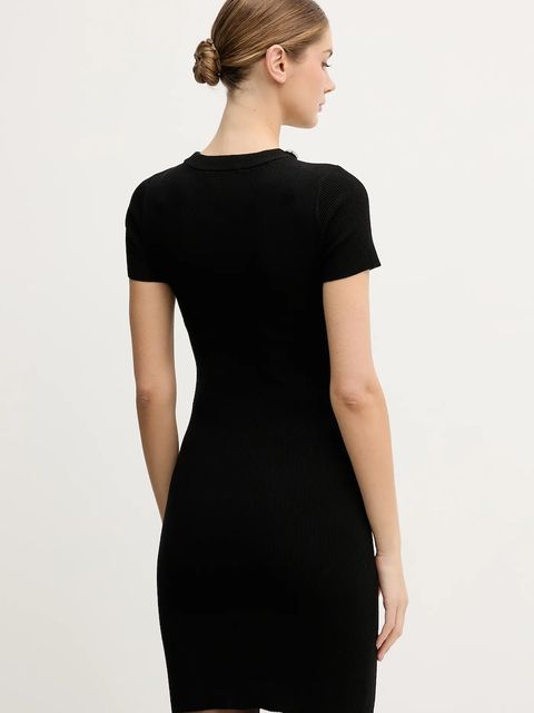 Dkny sukienka kolor czarny mini dopasowana DJ6R0999