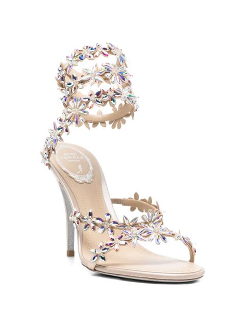 René Caovilla Eden floral strap sandals - Neutrals - zdjęcie produktu nr 2