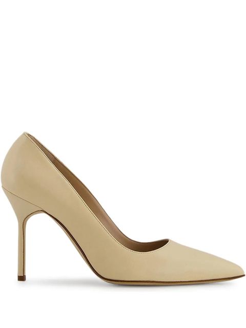 Manolo Blahnik 105mm leather pumps - Neutrals - zdjęcie produktu nr 1