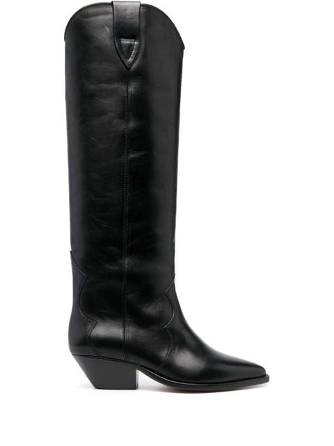 ISABEL MARANT Denvee 40mm leather cowboy boots - Black - zdjęcie produktu nr 1
