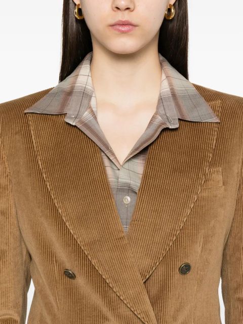 ETRO corduroy double-breasted blazer - Brown