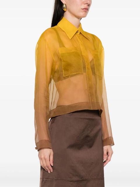 Max Mara semi-sheer shirt - Yellow
