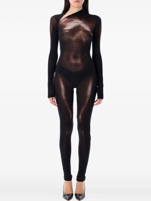 Jean Paul Gaultier mesh body-print jumpsuit - Black - zdjęcie produktu nr 1