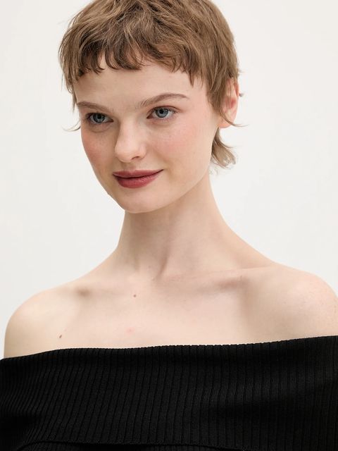 Karl Lagerfeld Jeans sweter damski kolor czarny lekki B1W18028