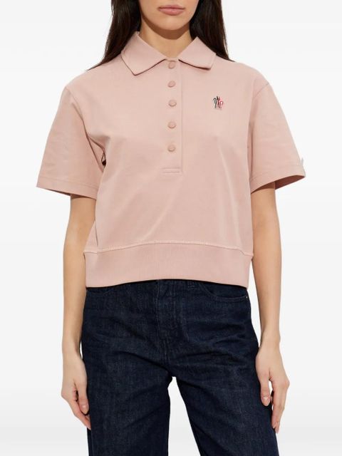 Moncler Grenoble logo-patch polo shirt - Pink