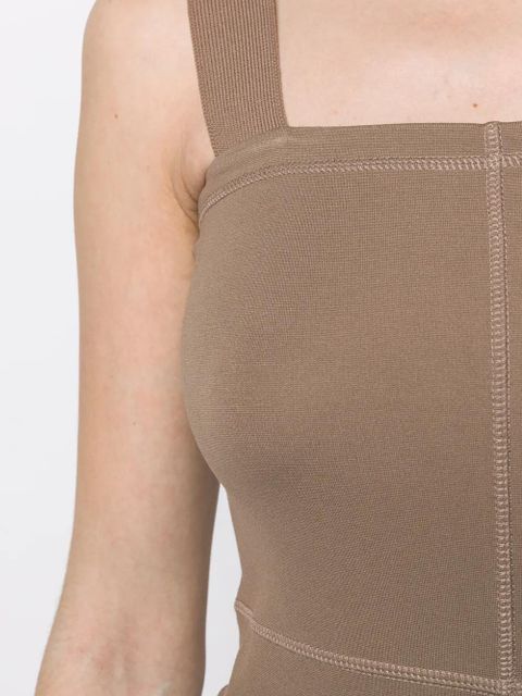 LEMAIRE square neck maxi dress - Brown