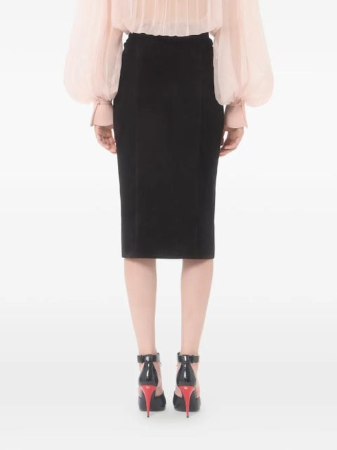 Valentino Garavani Suede Skirt - Black