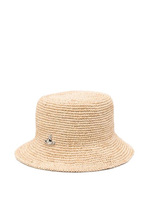 Vivienne Westwood Orb raffia bucket hat - Neutrals - zdjęcie produktu nr 1