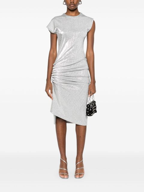 Rabanne draped asymmetric mini dress - Grey - zdjęcie produktu nr 2