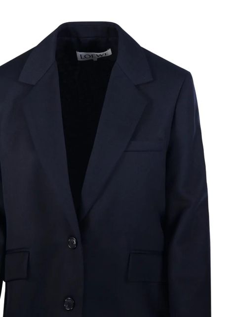 LOEWE buckle-detail tailored jacket - Blue