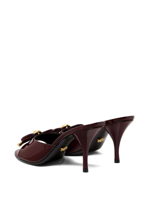 Versace 85mm bow-embellished leather sandals - Red