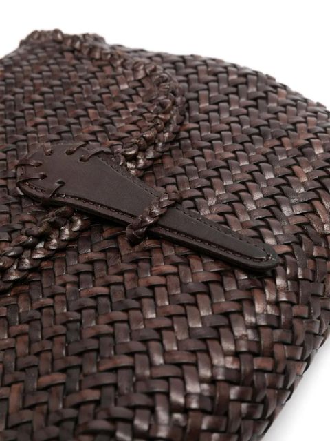 DRAGON DIFFUSION mini City leather shoulder bag - Brown