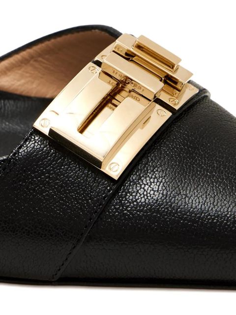TOM FORD 105mm buckle leather pumps - Black