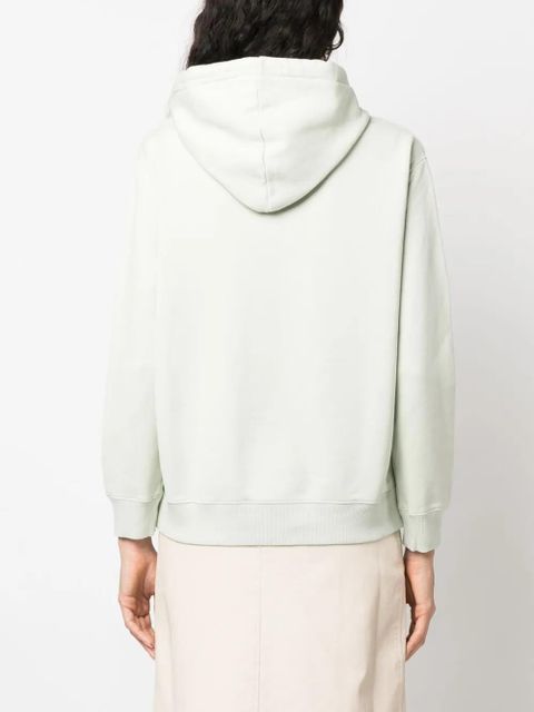 Lanvin logo-embroidered hoodie - Green
