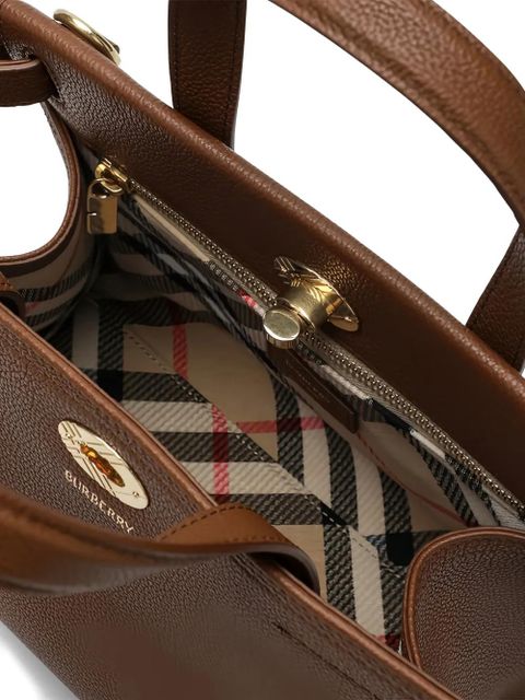 Burberry mini leather tote bag - Brown