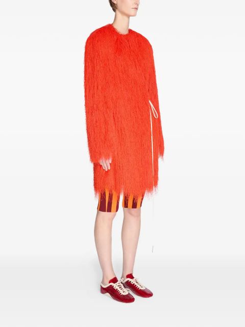 DRIES VAN NOTEN fringed jacket - Orange
