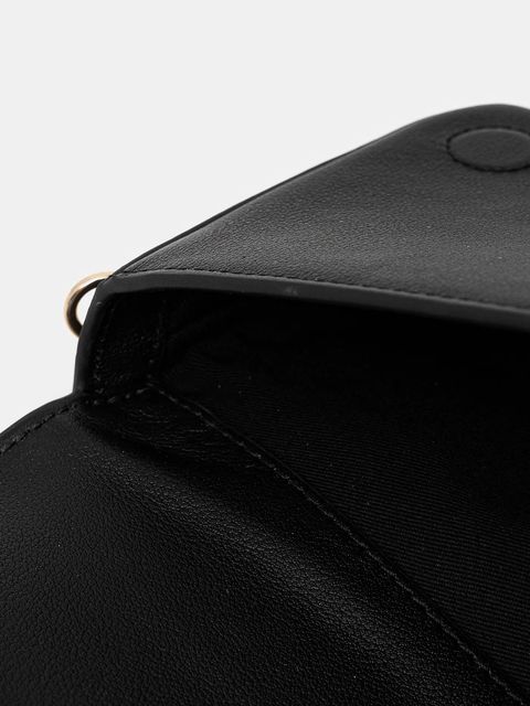 Karl Lagerfeld torebka skórzana K/SIGNATURE kolor czarny B1W32037