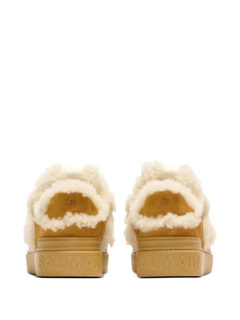 Balmain shearling suede sneakers - Brown - zdjęcie produktu nr 2
