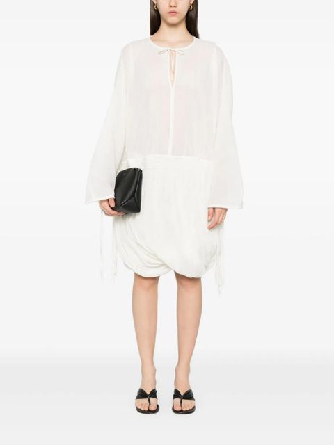 TOTEME drawstring-waist dress - White - zdjęcie produktu nr 2