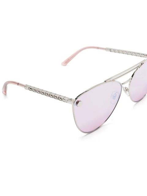 Versace Eyewear tubular-Greca cat-eye sunglasses - Silver