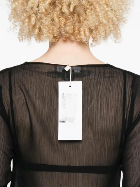 Gimaguas Delia tie-neck long-sleeve top - Black