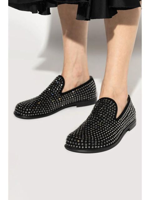 JW Anderson crystal-embellished loafers - Black