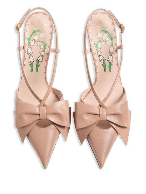Valentino Garavani 85mm Bowow slingback pumps - Pink - zdjęcie produktu nr 2