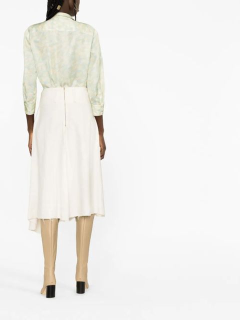 Jil Sander floral-print long-sleeve shirt - Green