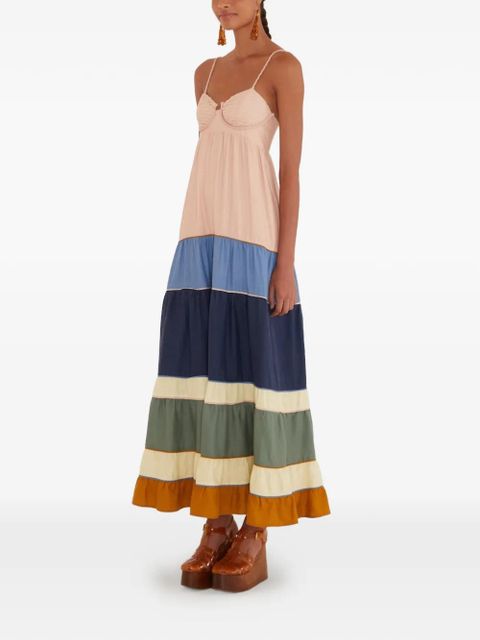 FARM Rio braided straps panelled maxi dress - Neutrals - zdjęcie produktu nr 2