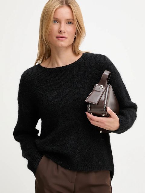 Answear.LAB sweter z wełną damski kolor czarny